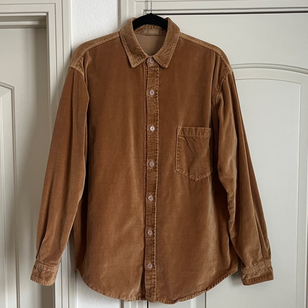 CP Shades Joss Button Down in Cotton Velvet